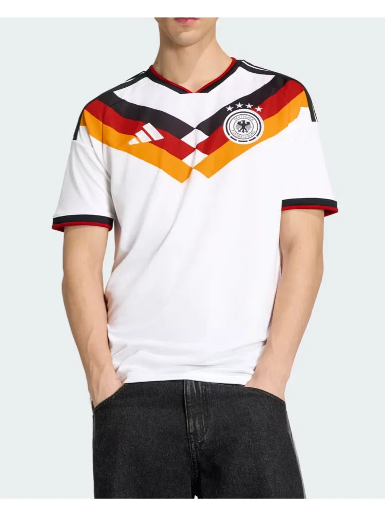 Adidas 2026 Germany National Team World Cup Soccer Jersey, Home Fan Edition Short-Sleeve Football Shirts Quick-Dry Man KD8363