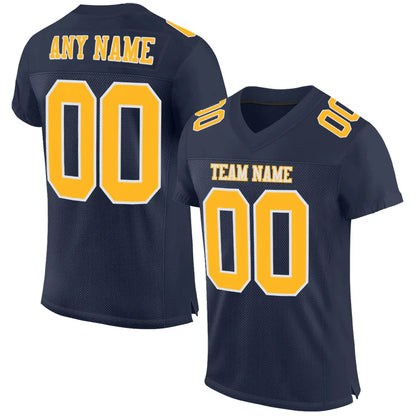 Custom Navy Football Jersey – Personalized Name & Number