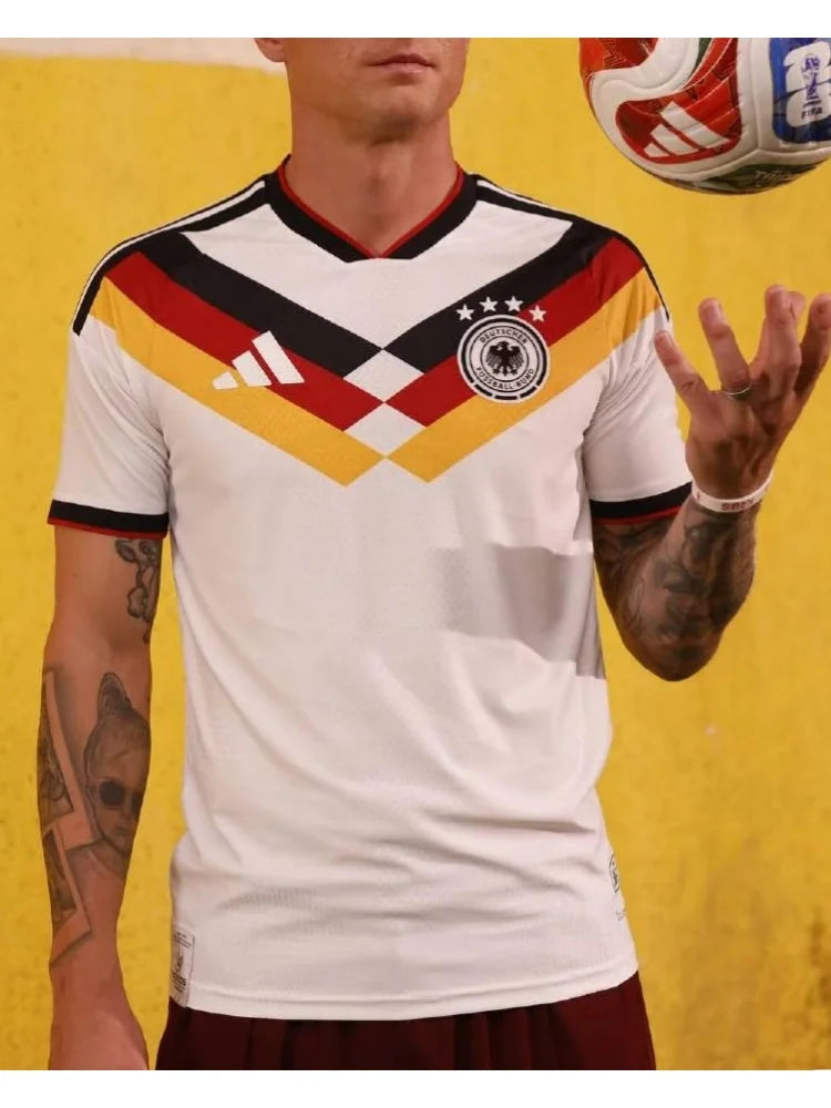 Adidas 2026 Germany National Team World Cup Soccer Jersey, Home Fan Edition Short-Sleeve Football Shirts Quick-Dry Man KD8363