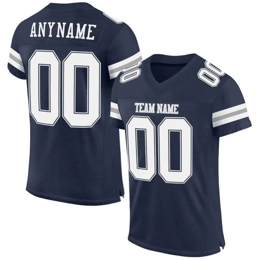 Custom Navy Football Jersey – Personalized Name & Number