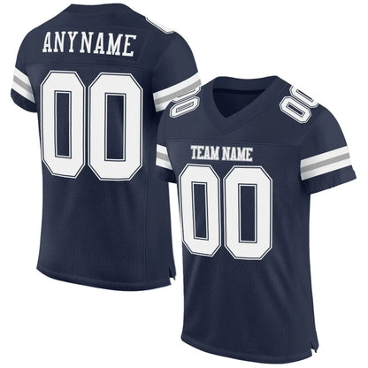Custom Navy Football Jersey – Personalized Name & Number