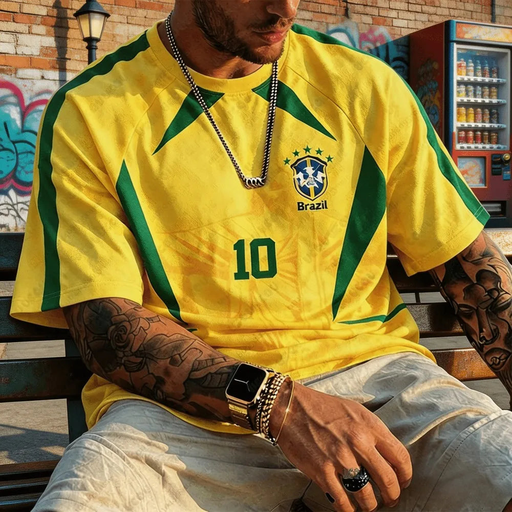 Brazil Football Jersey – Men’s Breathable Match Shirt
