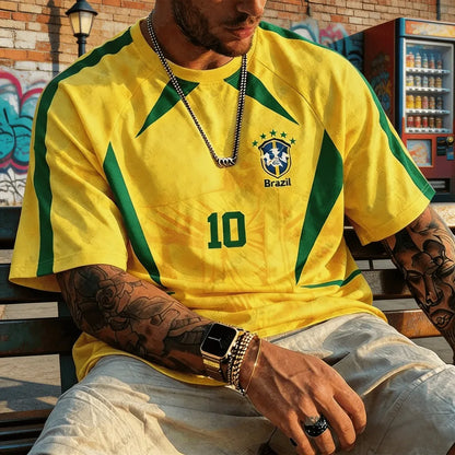 Brazil Football Jersey – Men’s Breathable Match Shirt