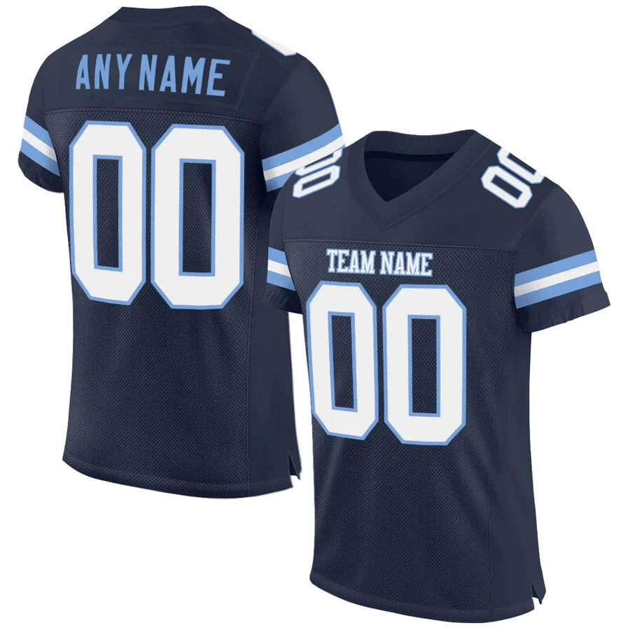 Custom Navy Football Jersey – Personalized Name & Number