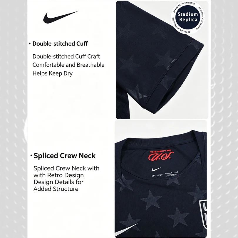 Nike Dri-FIT Unisex 2026 World Cup USA Away Fan Version Quick-Dry Soccer Jersey Short Sleeve T-Shirt IB5395-475