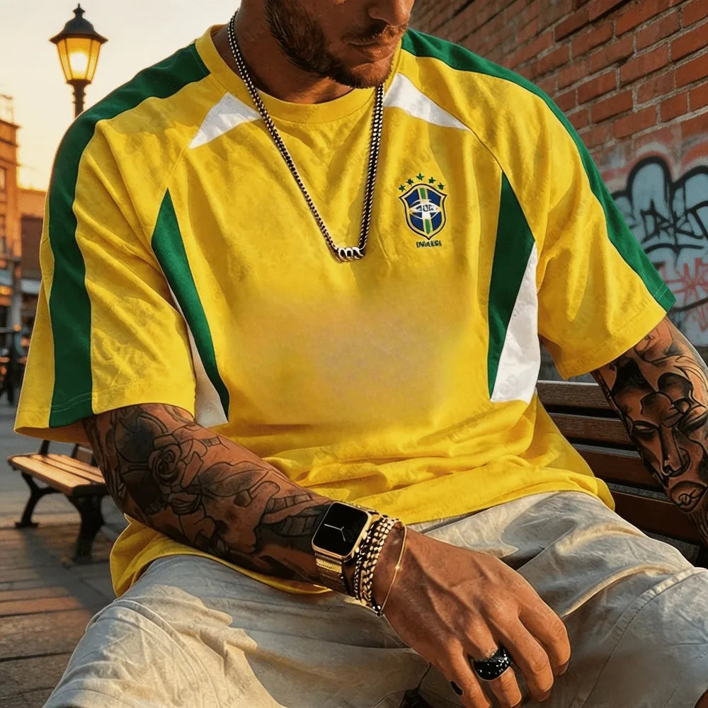 Brazil Football Jersey – Men’s Breathable Match Shirt