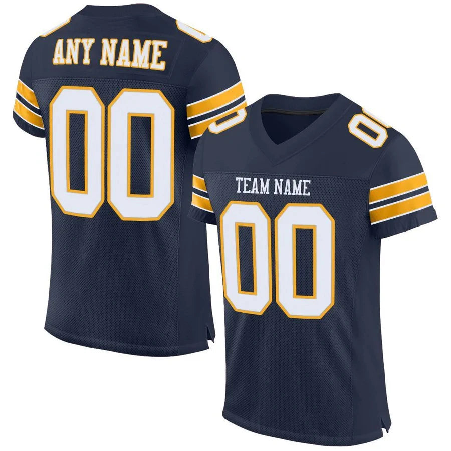 Custom Navy Football Jersey – Personalized Name & Number