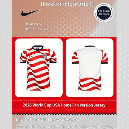 Nike Dri-FIT Unisex 2026 World Cup USA Home Fan Version Quick-Dry Soccer Jersey Short Sleeve T-Shirt IB5339-133